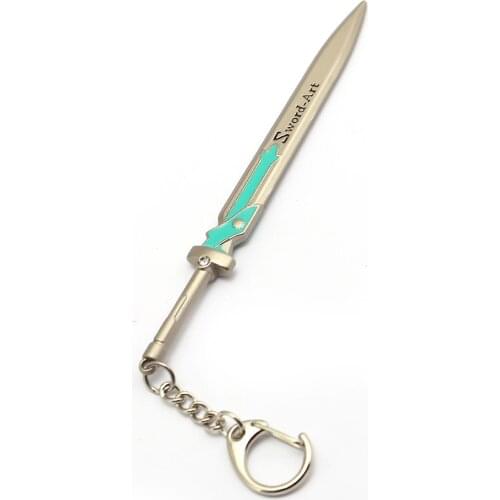 Sword Art Online Weapon Model Keychain Tung People Asuna Alloy Keyring Key Chains Charms Car Pendant Key Buckle