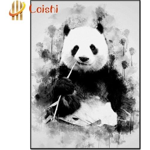 3D Diy Black and white animal art, panda Diamond Painting Art animal full Diamond Picture Mosaic Gift Home Wall Decoration