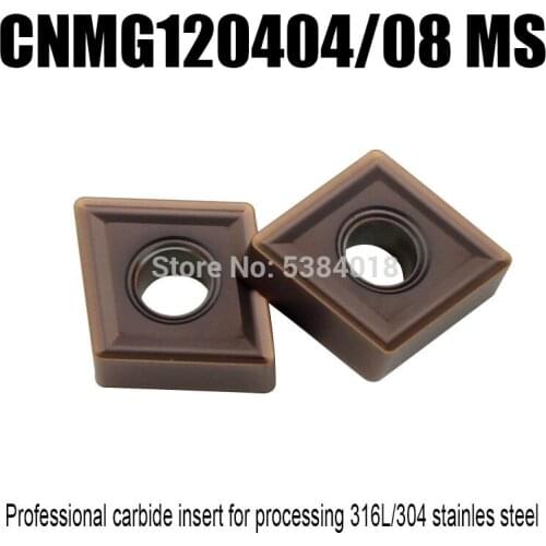 CNMG120404 MS CNMG120408 MS cnc machine cutter carbide inserts Turning tool latte turning blade for Stainless steel processing