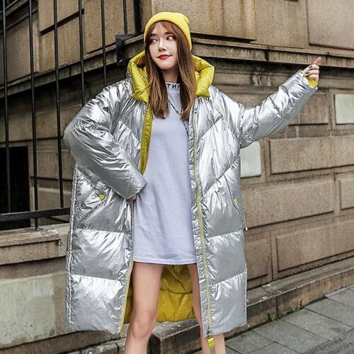 Long cotton coats female 2019 new Korean cotton jacket thick loose winter coat bread clothing plus size women hooded outerwear