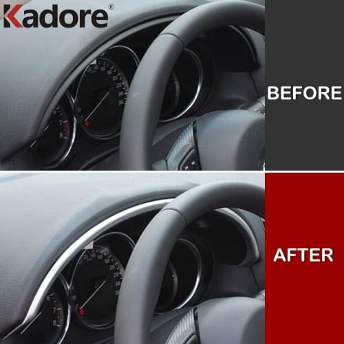 For Mazda CX5 CX-5 2012 2013 2014 2015 ABS Matte Interior Center Dashboard Instrument Strip Cover Trim Sticker Car Accessories