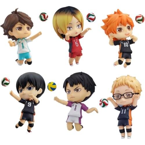 6 Styles Haikyuu PVC Action Figure Shoyo tobio Kenma Tooru 489# 563# 461# 605# Anime Haikyuu Nekoma Cute Model Toy Figurine