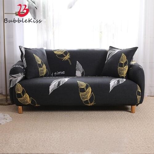 Bubble Kiss Feather Pattern Elastic Furniture Couch Cover Modern Art Sofa Cover Stretch Slipcovers for Living Room Hot Sale