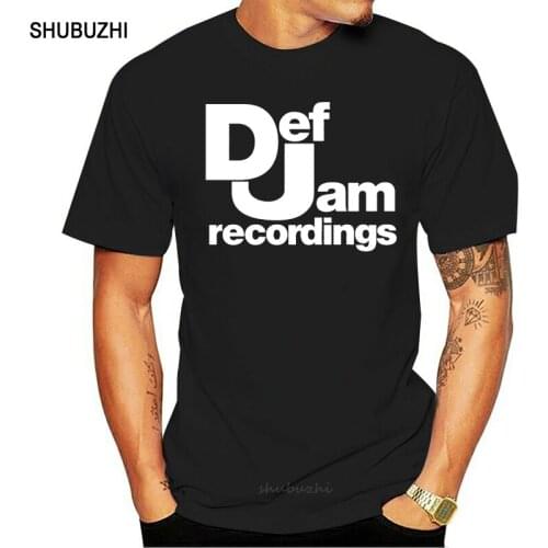 Def Jam Recordings T Shirt - Hip Hop classic music record label Run DMC New York custom printed tshirt hip hop funny tee