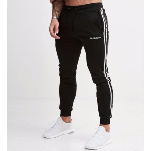 HOT 2019 Outdoor Running muscles fitness brace printing sports mens elastic beam foot Track field running GYM Joggers pants