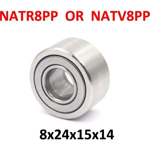 1PC NATR8PP NATV8PP Cam Follower Yoke Track Support Needle Roller Bearing NATR8 8MM