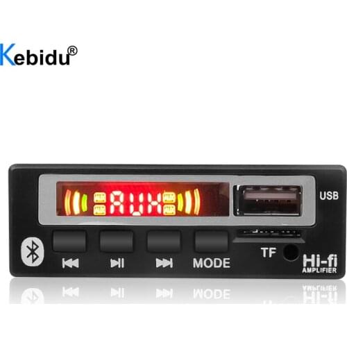 Kebidu 5V 12V Bluetooth 5.0 MP3 Decoder Board WMA WAV Wireless Audio Module Color Screen USB TF FM Radio For Car Kit Accessories