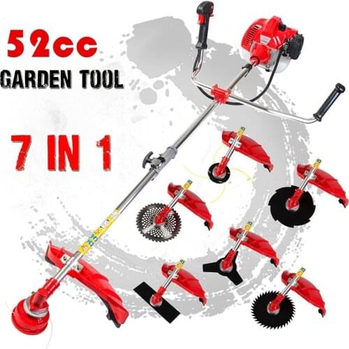 52cc Pole Chainsaw 7 in 1 Brush Cutter Whipper Snipper Hedge Trimmer Garden Multi Tool