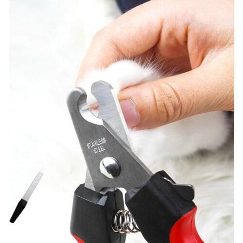 Pet Nail Clipper File Medium Large Dog Nail Clippers Stainless Steel Cutter Head Wavy Handle Scissors for Cutting Dogs Nails