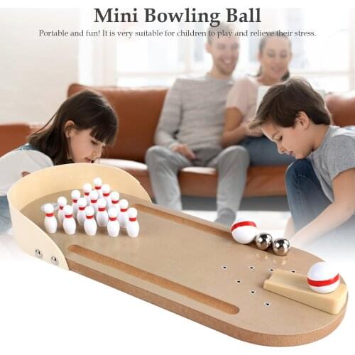 Mini Bowling Ball Set Tabletop Bowling Toy Classic Desk Ball Kit Finger Hand Toys for Parent-child stress relieve toys