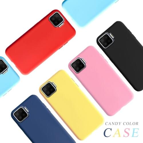 Original Case For OPPO F17 Pro Case Luxury Plain Color Full Protection Back Matte Soft TPU Phone Cover for OPPOF17 F17 Pro Coque