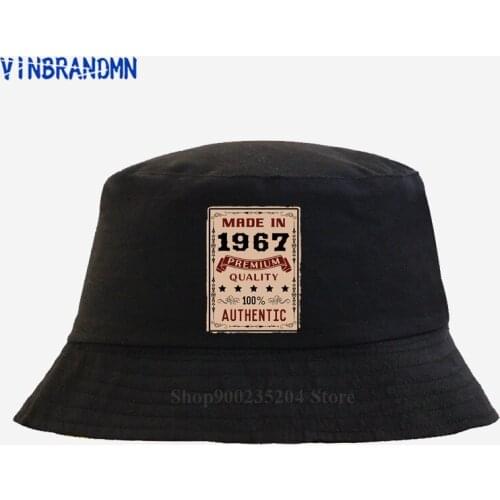 Retro 1967 Birth Year Fishing hat Awesome Birthday 60s unisex Fashion hat Vintage 100%Authentic Made in 1967 casual Bucket hat