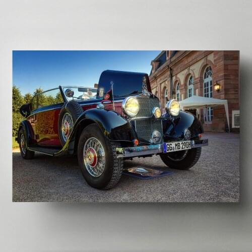 Modern Art Print Poster Mercedess Retro Car Cabriolet Wall Picture Canvas Painting Living Room Decor