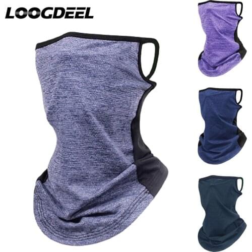 LOOGDEEL Ice Silk Mask Hanging Ear Design Bandana Sun Protection Dry-quickly Headband Outdoor Fishing Cycling Hiking Headwear