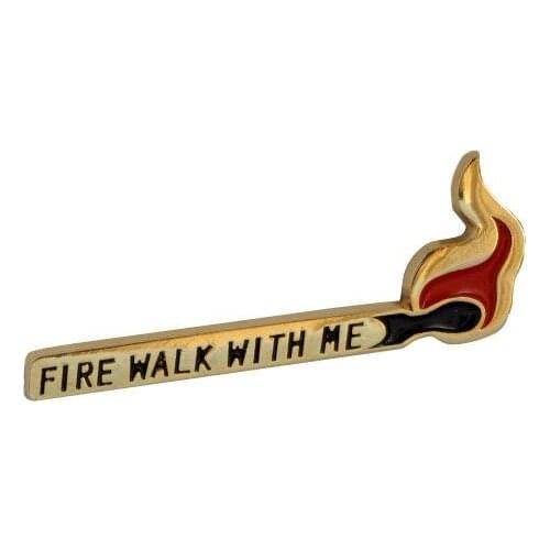 Twin Peaks Fire walk with me hard enamel pin