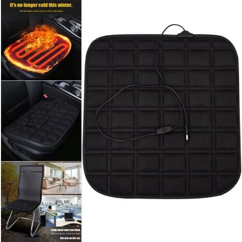 12V Universal Car Heating Cushion Autumn Winter Seat Electric Heating Seat Cushion For Camper RV In-car Home Office