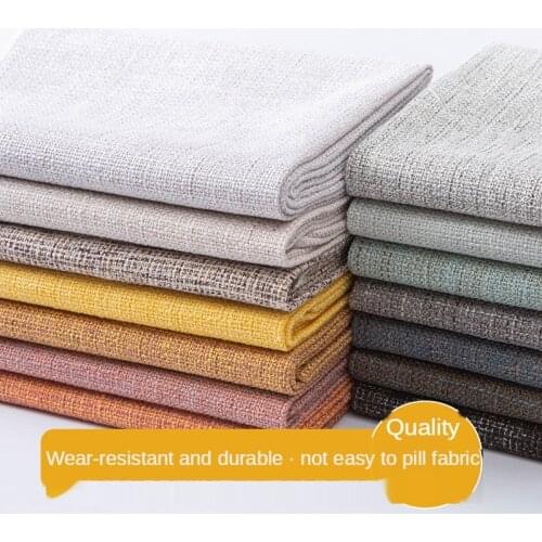 Thicken Sofa Cover Fabric Cotton Linen Tablecloth Curtain Cloth Brocade Fabrics for Sewing Solid Color Black White Pink Blue Diy