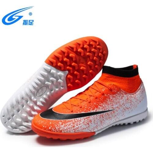 ZHENZU professional inkjet department for men and women high-top shoes and socks football shoes wear-resistant rubber broken nail training bottom shoes, training shoes
