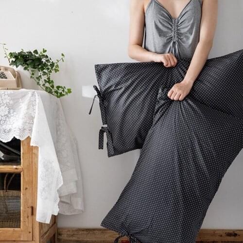 1 Pair 100% Cotton Pillow Case 48x74cm Pure Solid Pillow Covers Cushion Case for Bedding Student Dormitory Floral Pillowcases