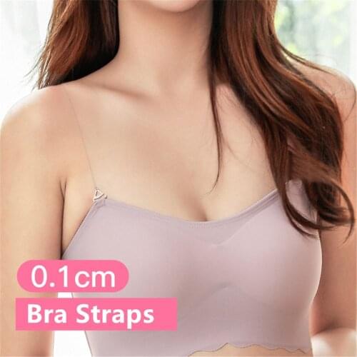 1Pair Women Party Evening Elegant All Match Invisible Straps Dress Underwear Accessories Transparent Bra Strap