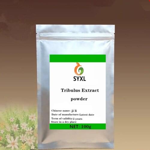 100g-1000g 13 years GMP factory supply organic tribulus terrestris extract powder ji li free delivery