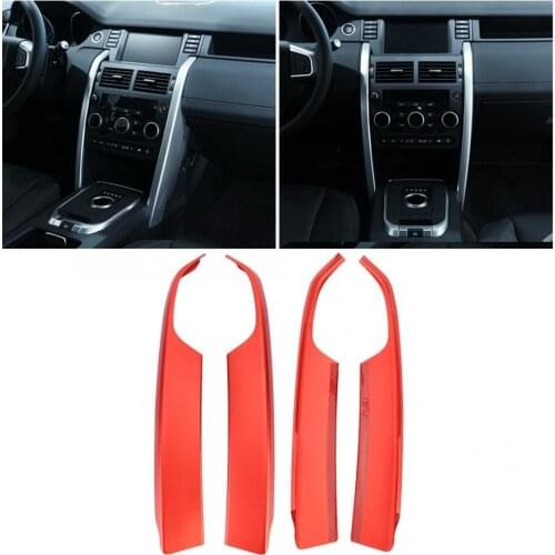 2Pcs Aluminium Alloy Center Console Decoration Strips Trim Fit for Land rover discovery 2015 20117 car accessories