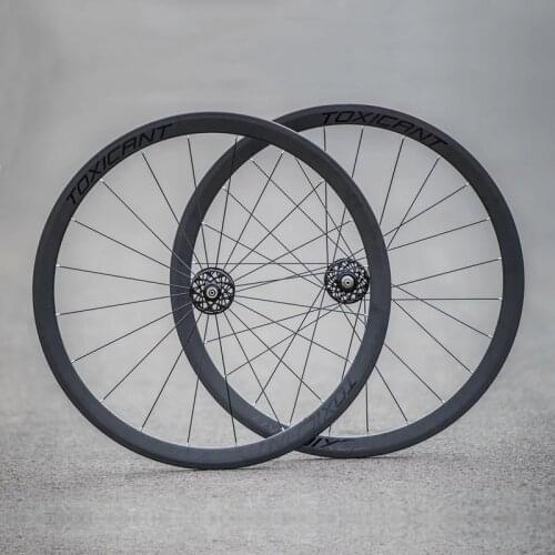 700C Carbon Track Wheels Fixed Gear 40mm Clincher Single Speed Bike Carbon With Front Quick Release Lever Carbon Wheelset