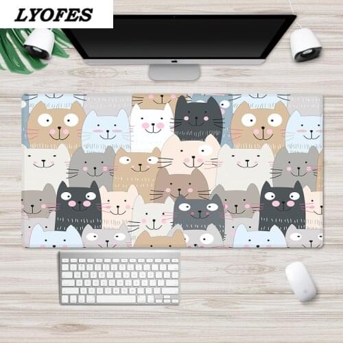 800*300 Cute Cats Dogs Mouse Pad Extra Large Wrinting Gaming Desk Mats Desktop PC Computer Laptop Keyboards Mouse Mat Rubber