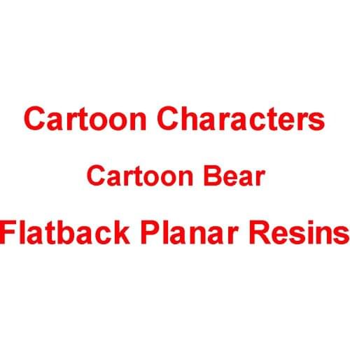 50pcs/100pcs Mixed Cute Cartoon Little Bear Flatback Planar Resin Cabochon for Hair Bow Centers Home Decoration Accessories