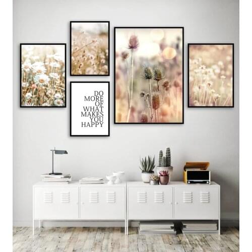 Boho style painting on canvas sunset ocean nordic poster print nature landscape photography wall art picture modern home decor