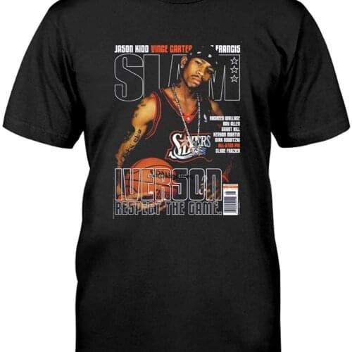 Allen Iverson Classic SLAM Magazine Cover T Shirt Black