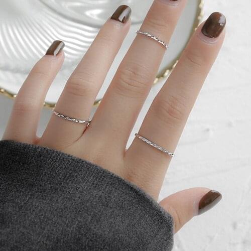 Circle Gypsophila Finger Rings Adjustable Opening For Women Korean Trendy Stacking Combination Design Female Jewelry BOYULIGE