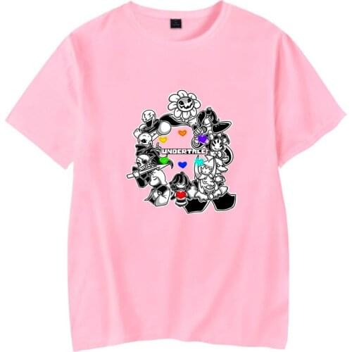 Hot Sale Undertale Tshirt Men/Women Summer Fashion Casual Pink T-shirt Hip Hop T shirt Print Undertale Short Sleeve Tees