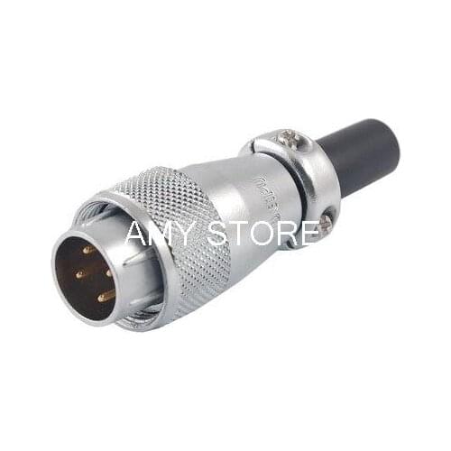 Metal Shell Male 1mmx4 Pin Cable Circular Connector Plug Adapter