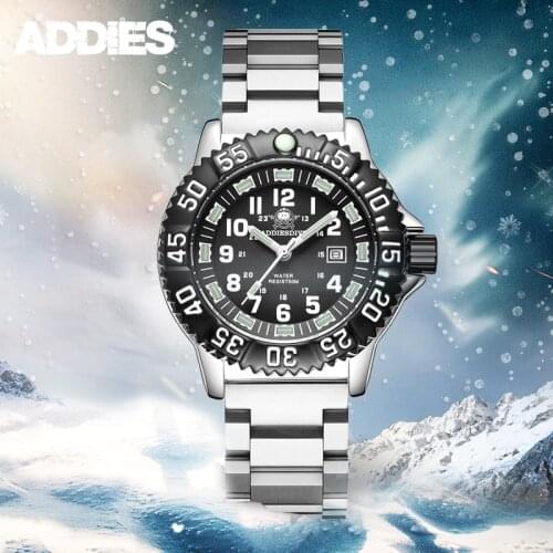 Addiesdive Military Luminous Watch outdoor equipment Sports 50m Watch NATO Nylon 316 Stainless Steel Orange Men Quartz Watches