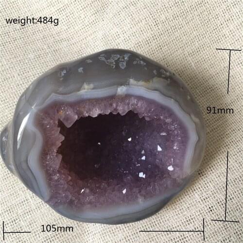 Natural Agate amethyst quartz crystal specimen Home furnishing decoration stone and crystal Reiki healing