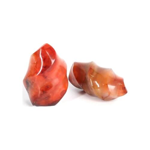 Natural Agate Torch Carnelian Crystal Torch Flame Freeform Specimen Meditation Chakra Healing Home Decoration