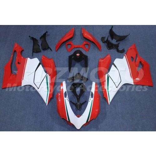 New ABS Motorcycle Fairing kit Fit For Ducati 848 evo 1098 1198 2007 2008 2009 2010 2011 2012 Custom Red White