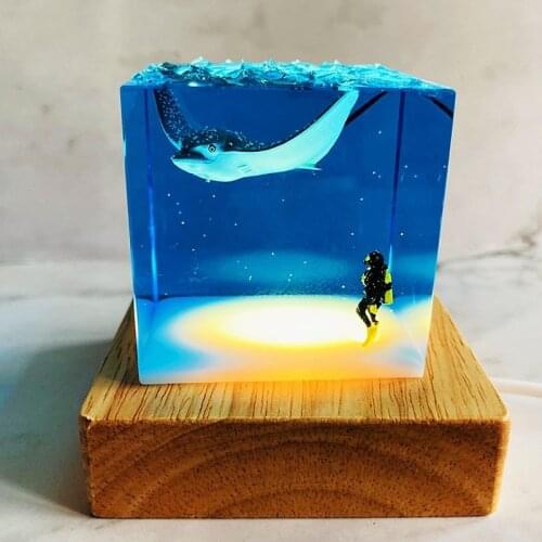 Original design pure handmade resin marine life Nash Harrier devil fish creative gift decoration town