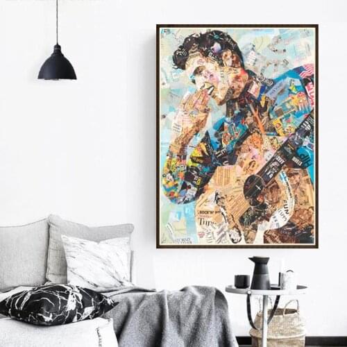 Full round 5D DIY diamond painting star portrait guitar singer diamond embroidery kit mosaic landscape home decoration