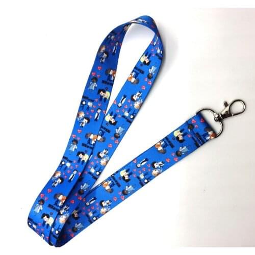 Hot 10 pcs Greys Anatomy Doctors nurse Neck Strap Lanyards Key Chain Accessories