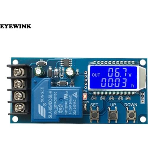 DC 6-60v 30A Storage battery Charging Control Module Protection Board Charger Time Switch LCD Display XY-L30A