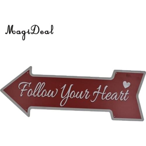 Shabby Chic Arrow Shaped Metal Tin Signs Old Fashion Retro Pub Bar Coffee Cafe Tavern Retro Vintage Wall Plaque Art Decoration