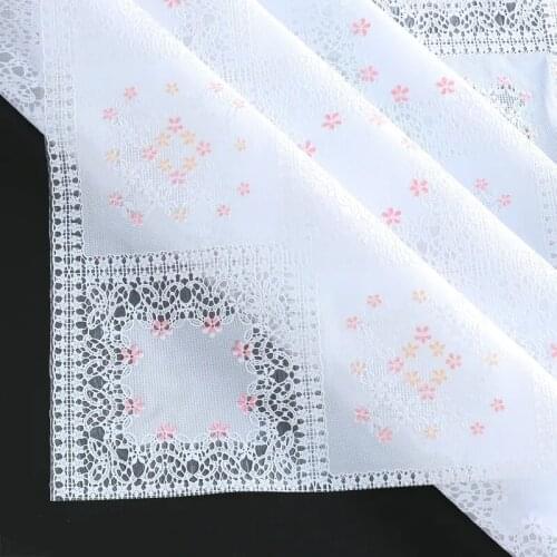 Hollow Printed PVC Tablecloth Thick Waterproof Rectangular Table Cover Fresh Plastic Dust Cover Towel Non Slip Table Cloth Coffe