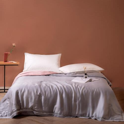 Pink Purple Lace Summer Quilt Tencel Air Condition Blanket Soft and Comfortable Bed Cover Bedding 2020 New