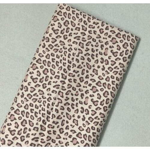 Sexy Beige Brown Leopard Pinted 100% Cotton Fabric 50x150cm Leopard Patchwork Textile Baby Cloth Dress Apparel Bedding Quilting