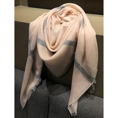 Knitted Square Natural 100% Cashmere scarf Women Luxury Brand Unisex Soft Warm 110-110 cm Real Wool Cashmere Scarf