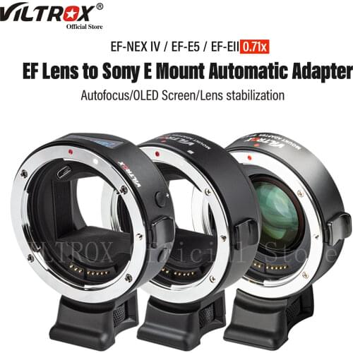 Viltrox EF-NEX IV Auto Focus Lens Adapter for Canon EOS EF EF-S Lens to Sony E NEX Full Frame A9 AII7 A7RII A7SII A6500 A6300