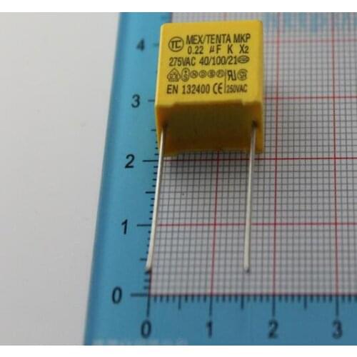 10PCS safety cap 275V 224K 0.22uf X2 safety capacitor 275V224K 15MM Polypropylene film 275VAC capacitors 275V224 capacitance