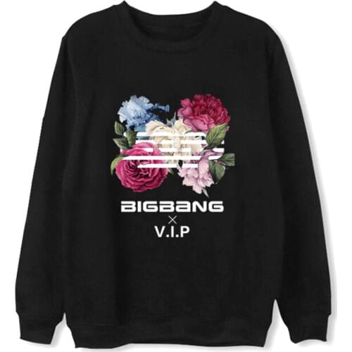 KPOP BIGBANG woman Sweatshirt Flower Road Ablum Pullover sweatshirts D-LITE Name Letter Tops New for girls